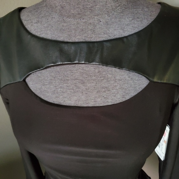 Laundry by Shelli Segal Leather Yoke Dress - Picture 4 of 8